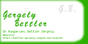 gergely bettler business card